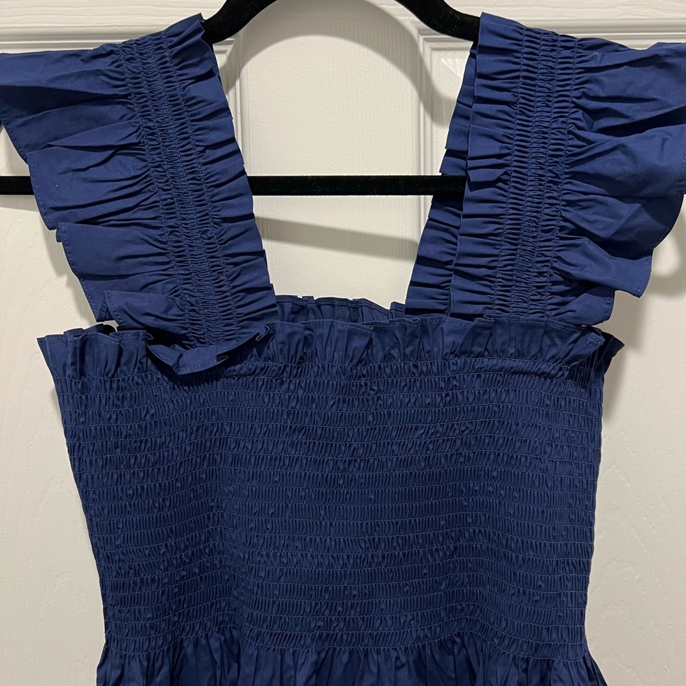 Hill House - The Ellie Nap Dress - Navy Poplin - SMALL. Never worn.